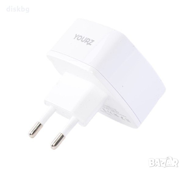 Ново зарядно за GSM от 220V на 2xUSB, 3.4А, YOURZ YZ-C08A, снимка 1