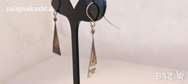 Сребърни обеци-3,16гр/925, снимка 2 - Обеци - 52934615