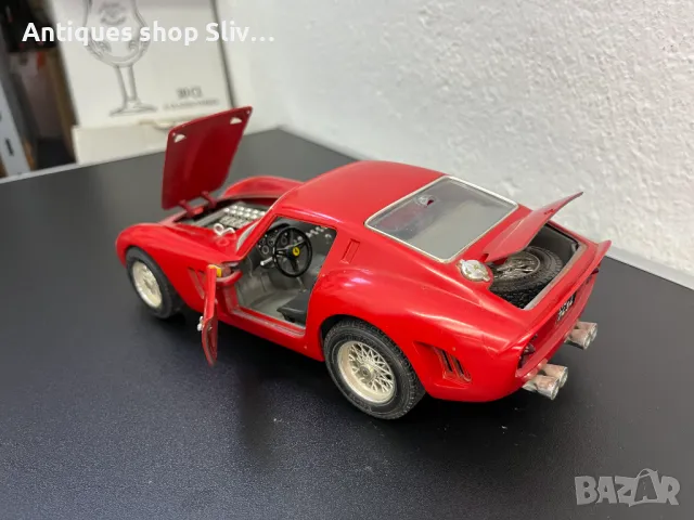 Метална количка Бураго / Ferrari GTO 1962.  №6050, снимка 5 - Колекции - 47845562