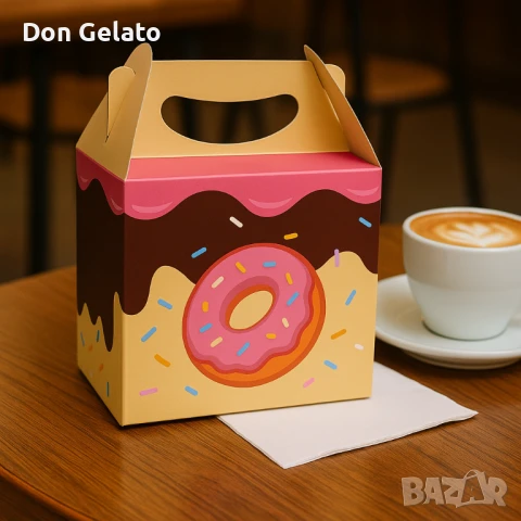 Опаковка за понички за вкъщи – Takeaway box за понички, снимка 3 - Други - 51266437