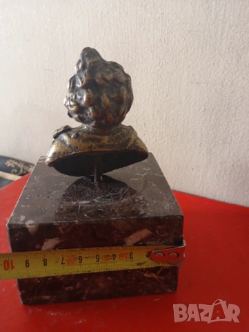 Стар бронзов бюст на херовим, снимка 3 - Други ценни предмети - 54244390