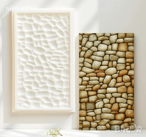 Камъни стена текстура релеф силиконов молд форма фондан шоколад гипс