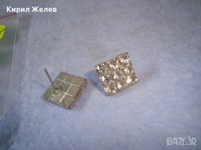 ПОСРЕБРЕНИ ВИНТИДЖ ОБЕЦИ с ИНКРУСТИРАНИ ФАСЕТИРАНИ БОХЕМСКИ КРИСТАЛИ 7067, снимка 4 - Обеци - 36500964