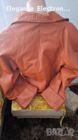продавам дамско кожено яке кафяв цвят. , снимка 4 - Якета - 48063999