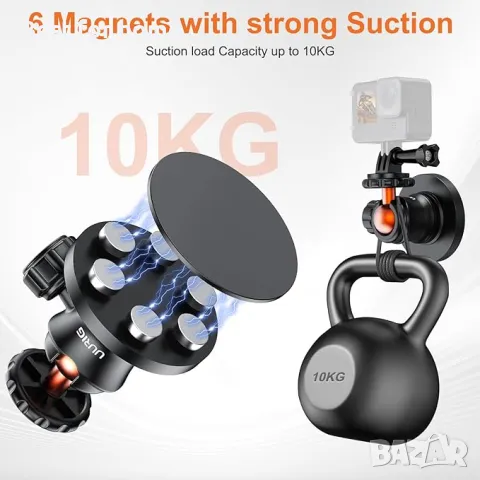 Стойка за  камера за  с магнит UURIG BH-04, снимка 5 - Чанти, стативи, аксесоари - 49659990