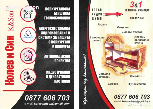 ПОЛИУРЕТАНОВА ИЗОЛАЦИЯ, снимка 2 - Други ремонти - 7099573