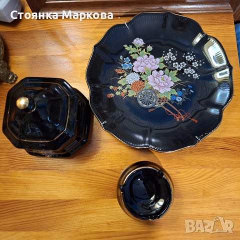 Японски комплект в черно и златно, снимка 5 - Декорация за дома - 52224064