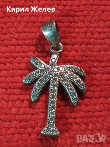 ФИГУРАЛЕН СКЪПОЦЕНЕН СРЕБЪРЕН ПЕНДАНТ ПАЛМА СРЕБРО 925 с ИСКРЯЩИ ФАСЕТИРАНИ ЦИРКОНИ 49766, снимка 10 - Колиета, медальони, синджири - 49149466
