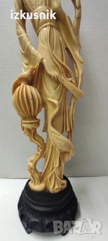 Ориенталска статуетка от 70-те години, с подпис, снимка 4 - Колекции - 52711666