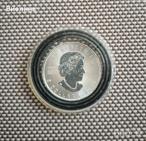 Сребро 1 OZ 2023 Кленов лист , снимка 2 - Нумизматика и бонистика - 42701181