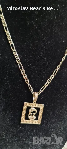 Унисекс сребърен синджир - разновидност на Картие със сребърен медальон - зодиакален знак Риби , снимка 3 - Колиета, медальони, синджири - 47356790