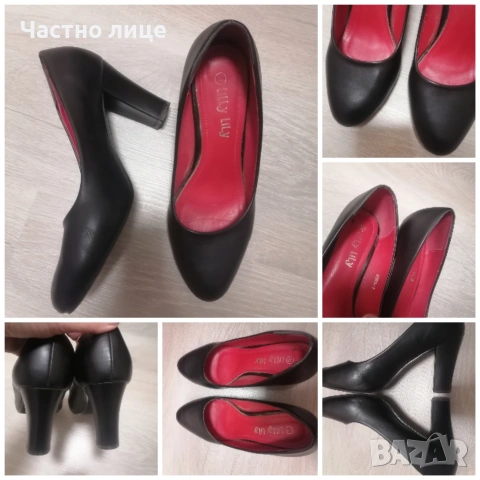 38н.Елегантни дамски обувки, ток 8 см, стелка 24,5 см. 