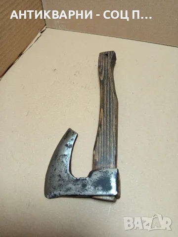 Соц Стара Ръчно Кована Ловно Рибарска Брадвичка Номер 1. Тегло 0.460кг., снимка 4 - Антикварни и старинни предмети - 50436583