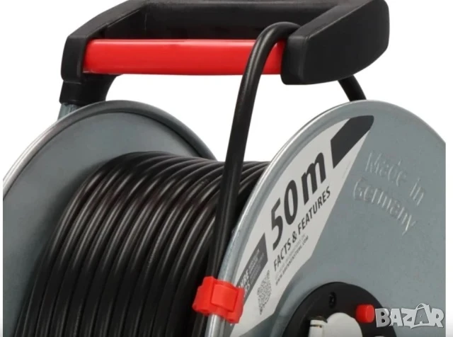 Удължител / разклонител / Макара 50 метра с 4 гнезда – KrafTRoyal, снимка 3 - Други инструменти - 51129441