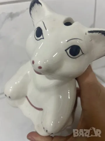 Винтидж уелска керамична касичка, снимка 4 - Антикварни и старинни предмети - 49363348