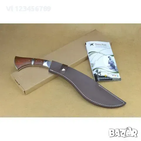 Чудесно непалско кукри - мачете, ръчна изработка с кожена кания и дървени чирени, снимка 3 - Ножове - 49771173