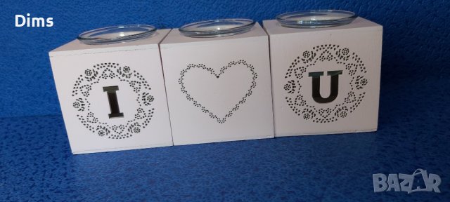 Свещник за 3 свещи, снимка 3 - Декорация за дома - 38486662