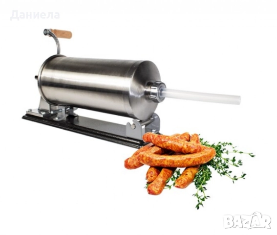 Ръчна машина за пълнене на колбаси,неръждаема стомана,капацитет 4 кг., снимка 6 - Други - 52531964