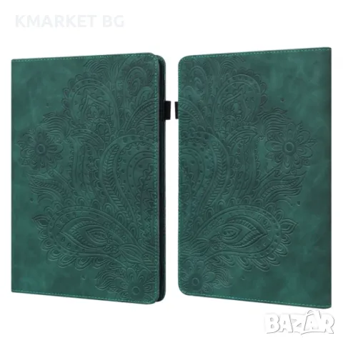 Amazon Kindle Parperwhite 6 2022 Peacock Embossed Pattern Кожен Калъф и Стилус, снимка 4 - Калъфи, кейсове - 48271810