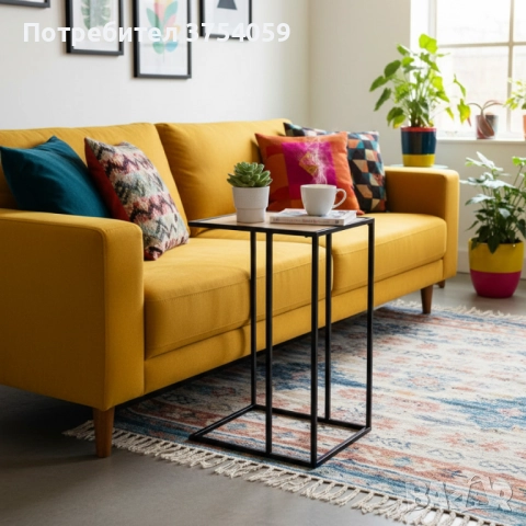 Компактна помощна масичка, която влиза под дивана – удобство на една ръка разстояние, снимка 2 - Маси - 52290621