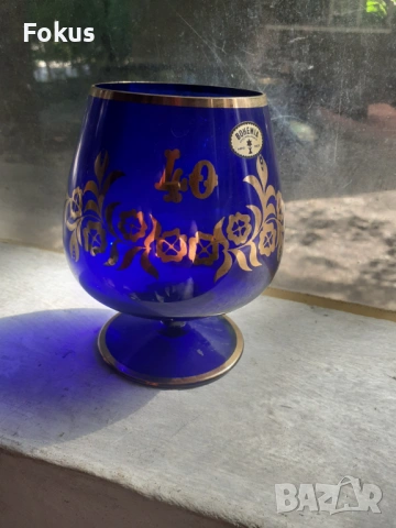 Чаша Бохемия, снимка 2 - Антикварни и старинни предмети - 53371766