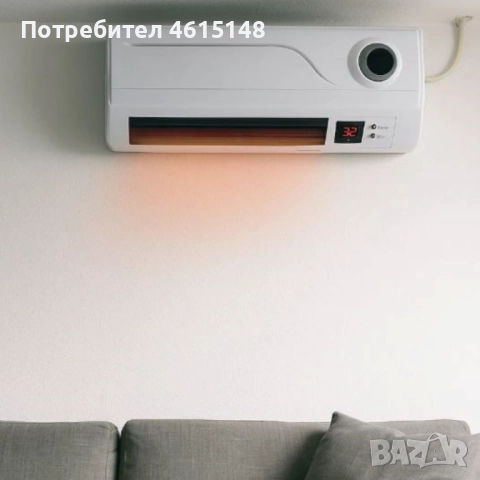 Отоплителна печка за стена Rosberg R51973A – 2000W, дистанционно управление и LED дисплей, снимка 3 - Отоплителни печки - 51985028