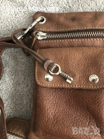 Дамска чанта, естествена кожа Fossil, снимка 5 - Чанти - 49151593