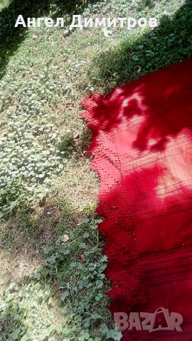 Стар вълнен килим, снимка 5 - Антикварни и старинни предмети - 34243864