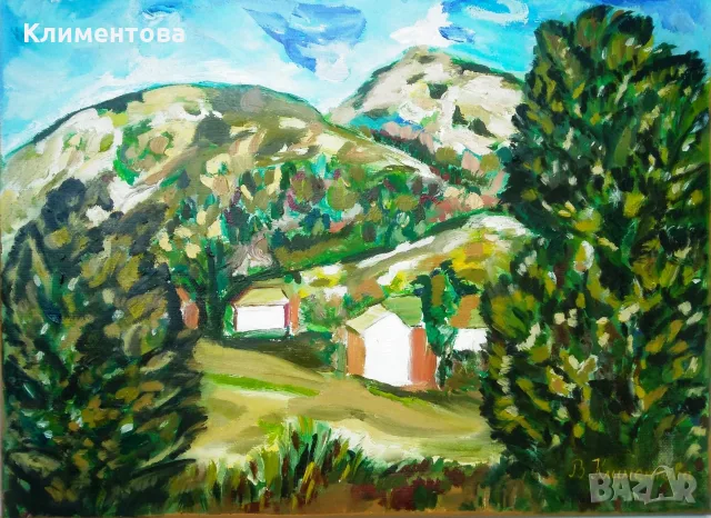 Картина "Лято в планината", снимка 3 - Картини - 56331182
