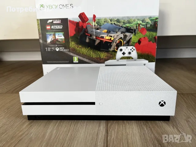 Xbox One S 1TB + 2 контролера + 5 игри + зарядна станция + кутия, снимка 4 - Xbox конзоли - 55846454