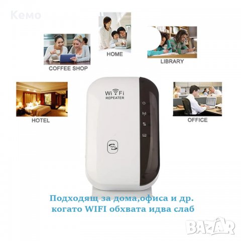 WiFI Усилвател за рутер – Безжичен рипийтър, снимка 2 - Рутери - 34087395