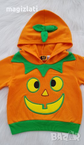 Блуза за Хелуин тиква размер 9 месеца, снимка 5 - Бебешки блузки - 42410509