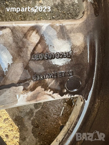 18" джанти 5х112 Audi 8J et43 с всесезонни гуми 235/50/18 дот 2019г, снимка 10 - Гуми и джанти - 51993744