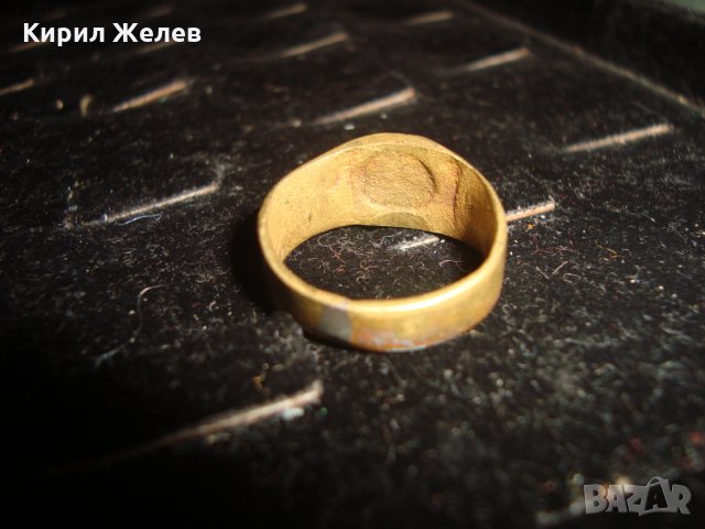 СТАРИНЕН БРОНЗОВ РЪЧНО ИЗРАБОТЕН ВИНТИДЖ МАСИВЕН КЛАСИЧЕСКИ ПРЪСТЕН 20805, снимка 3 - Пръстени - 32088874