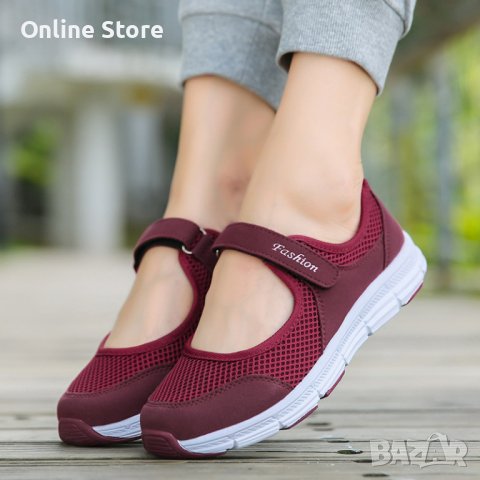 Спортни, летни дамски обувки от дишаща материя в 6 цвята, снимка 2 - Дамски ежедневни обувки - 42775432