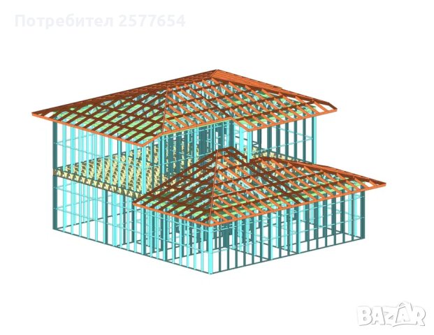 КРЕДИТ - Сглобяеми къщи, Къщи, Преместваеми къщи 185.50м2 двуетажна, снимка 4 - Строителни материали - 44256254