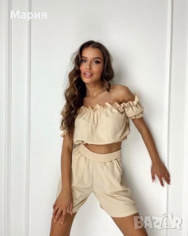 Нов бежов дамски комплект, снимка 1