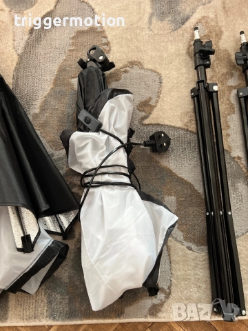 2 Х Софтбокс Лампа Andoer 70 Х 50см, 85W + Дистанционно /Фото студио /Студийно осветление, снимка 6 - Светкавици, студийно осветление - 52549983