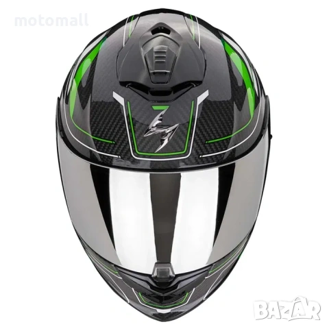 Scorpion EXO-1400 EVO II CARBON AIR MIRAGE Black-Green Каска, снимка 2 - Аксесоари и консумативи - 53888058