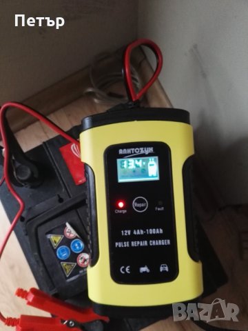Зарядно за акумулатор, НОВО, интелигентно 12v с амперметър, волтметър, дисплей, температура, зарядно, снимка 2 - Аксесоари и консумативи - 31074343