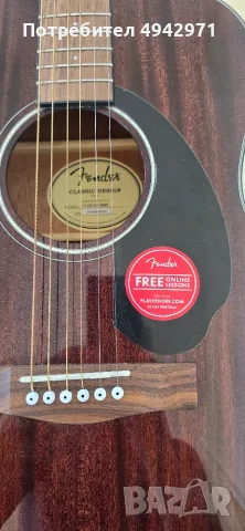 Акустична китара Fender CC-60S All Mahogany (Комплект с аксесоари), снимка 3 - Други музикални жанрове - 55990543