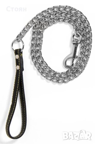 Кучешка верига Chrome 120x3 - черен
