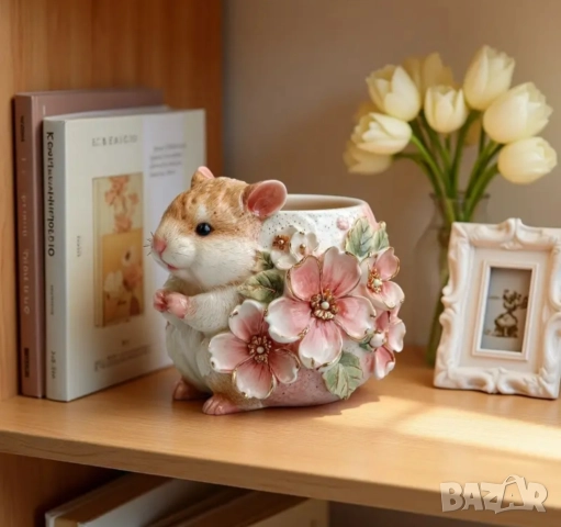 Силиконов молд кашпа хамстер , снимка 3 - Форми - 52325637