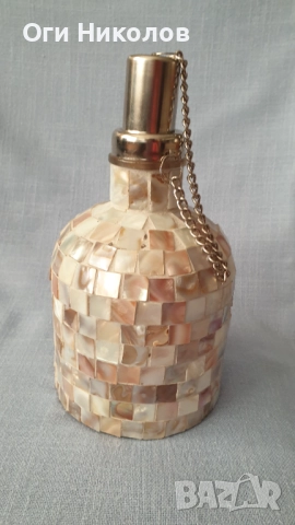 Спиртна лампа апликирана с плочки от естествен седеф