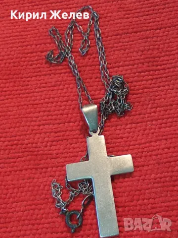 СТИЛЕН СРЕБЪРЕН КРЪСТ МАТИРАНО СРЕБРО 925 сФИНА СТАРА СРЕБЪРНА ВЕРИЖКА СРЕБРО 950 РЪЧНА РАБОТА 40024, снимка 14 - Колиета, медальони, синджири - 49866148