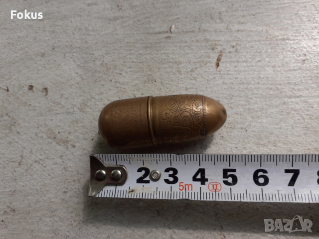 Стара османска бронзова кутийка за игли и конци, снимка 7 - Антикварни и старинни предмети - 53377803