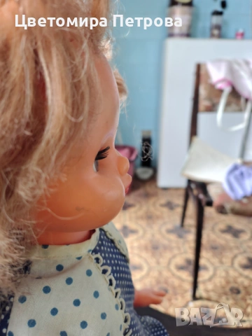 Ретро кукла със запазено лице и обем на прическа, снимка 6 - Кукли - 53189990