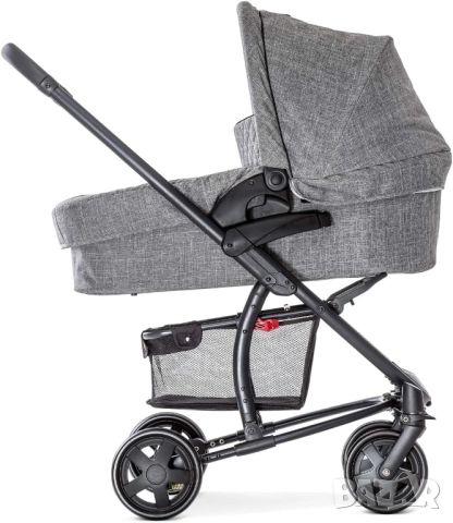 3 в 1 Бебешка Количка - Hauck Malibu 4 Trio Set H-14608, Столче за Кола и Кош за Новородено, Сива!, снимка 2 - Детски колички - 52361051
