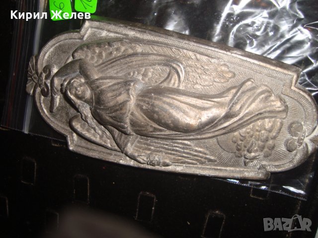 СТАР БАРОКОВ МЕТАЛЕН БАРЕЛЕФ АПЛИКАЦИЯ ОЛОВО СТИЛЕН и КРАСИВ 20887, снимка 5 - Антикварни и старинни предмети - 31696949