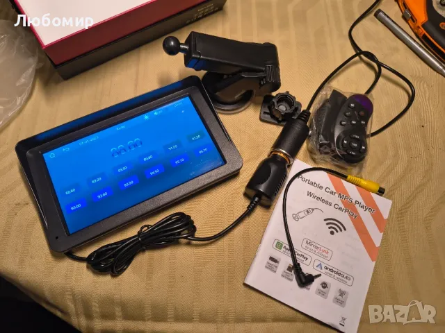 Автомобилен MP5 плейър Bluetooth безжичен Carplay Android Auto Mirror Link 7incha, снимка 4 - Навигация за кола - 49863541